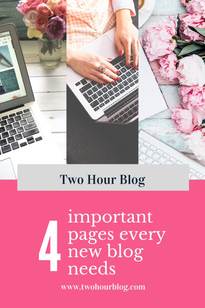 4 important pages every new blog needs